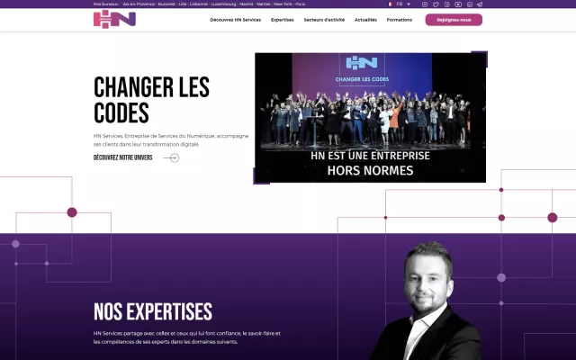 Site HN Services réalisé par Kaiman