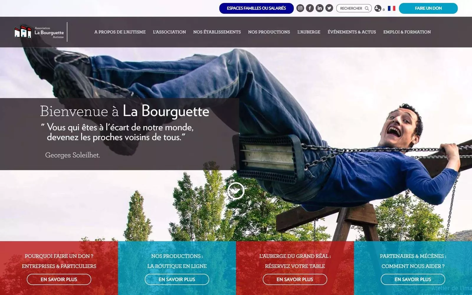 La Bourguette · page d'accueil du site réalisé par Kaiman