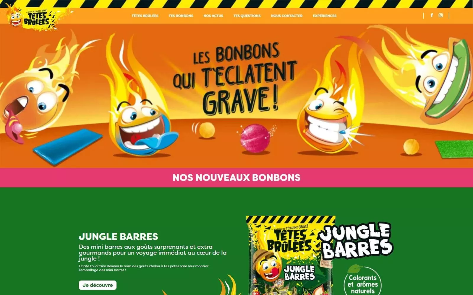 Têtes Brûlées · page d'accueil du site réalisé par Kaiman